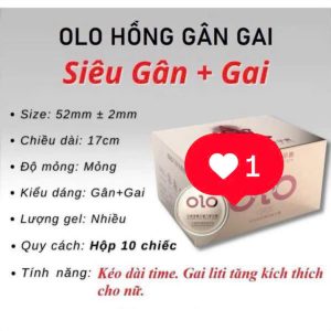 Bao cao su Olo hồng gân gai